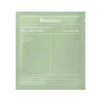 Освежающая маска Biodance с морскими водорослями Real Deep Mask 1 шт.